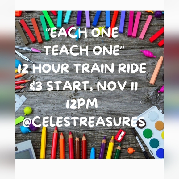 12-Hr Train🚂Ride/$3 Start 11/11 12PM EST 12 Resellers~1-Hr ea. I'll be on 3-4pm